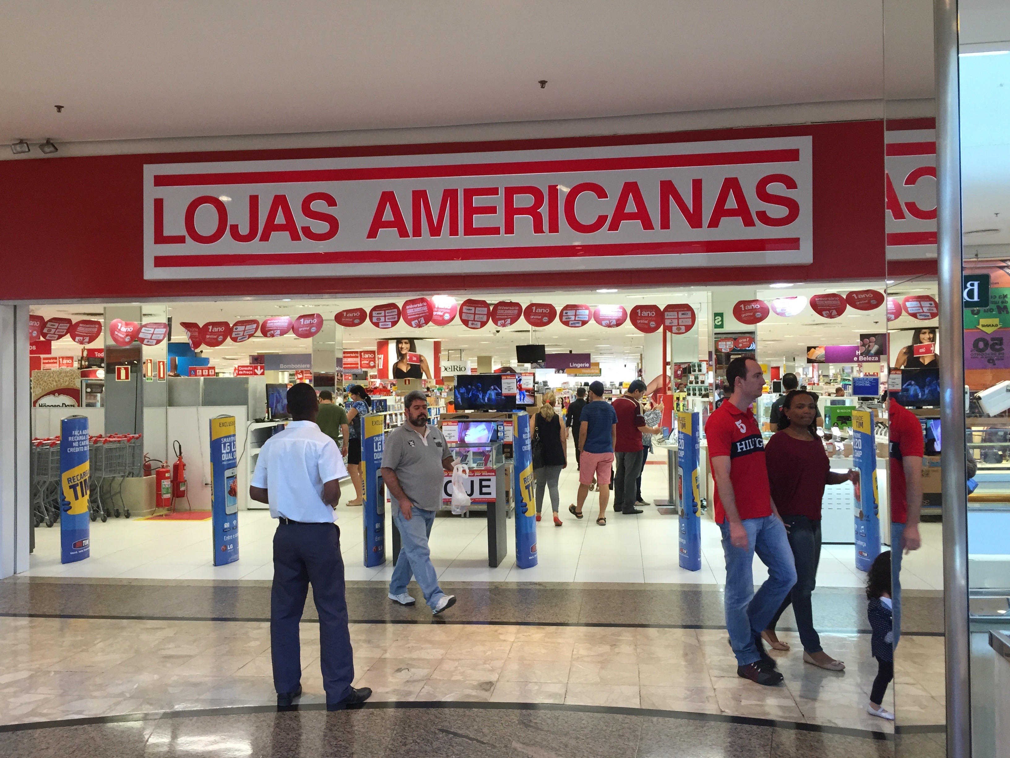 Lojas Amercanas Letreiro Back Light
